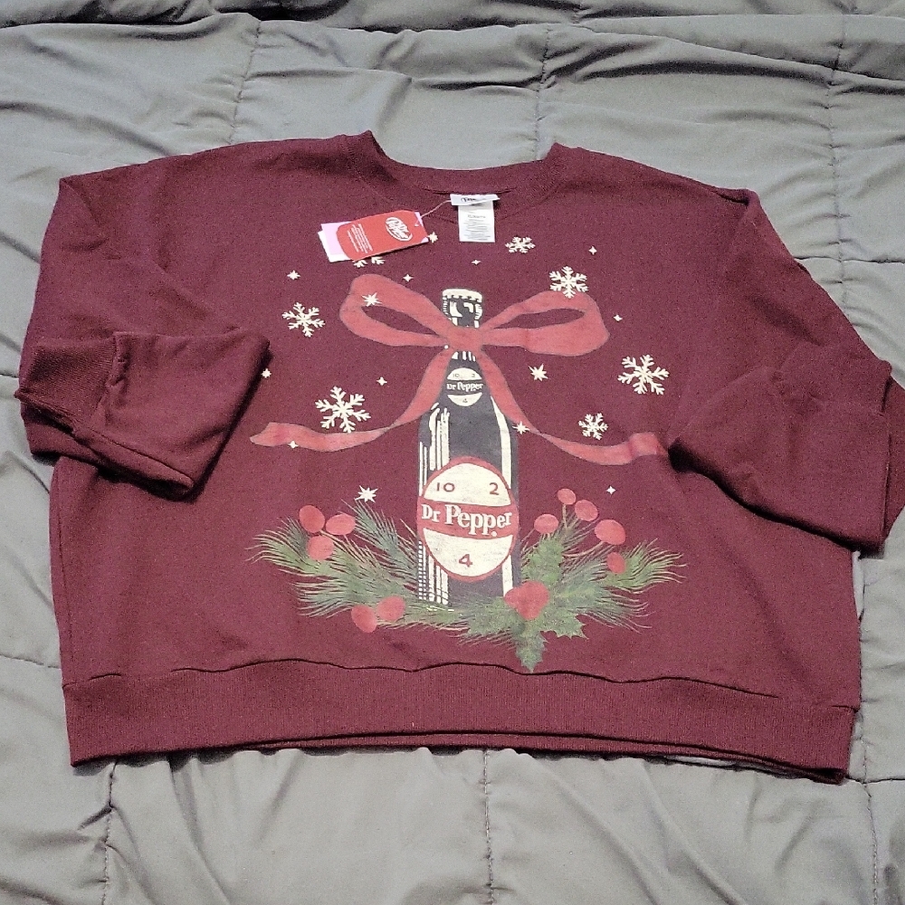 Target Maroon Dr Pepper Holiday Sweatshirt